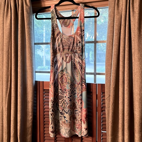 Dresses & Skirts - Racerback dress. Multicolored paisley print.Size MEDIUM.